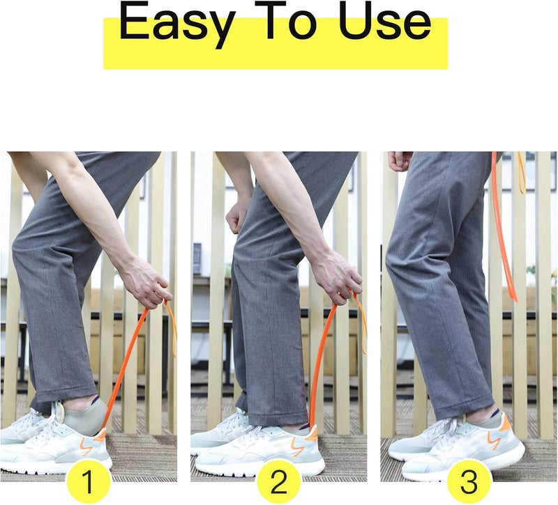 PCEEL Shoe Horn Long Handle Super Strong Plastic/Genuine Wood with Lanyard,Shoehorn Fit for Men,Women,Seniors,Kids - Image 3